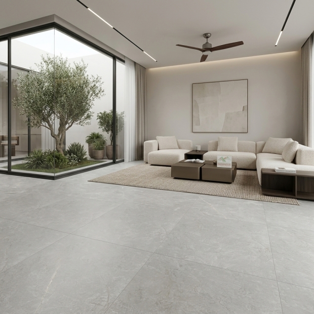 Gạch 80x80 men matt vân đá xám nhạt M03 phong cách tối giản