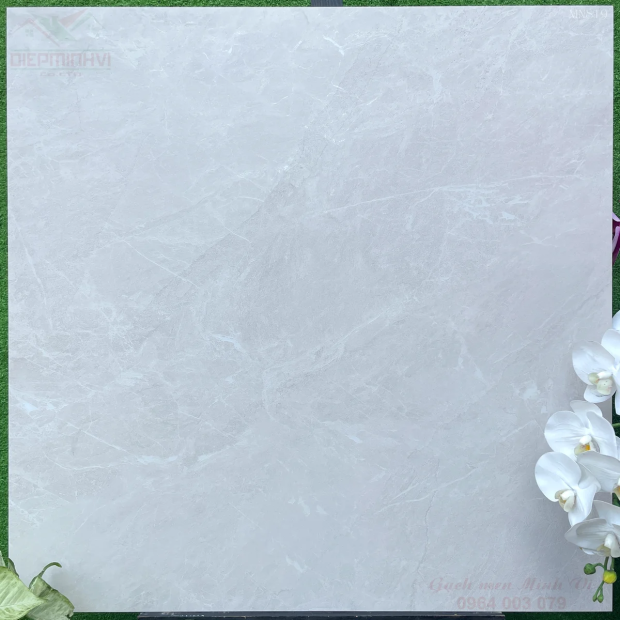 Gạch 80x80 Men Mờ Carving – Vân Đá Trắng Xám Tinh Tế MN819