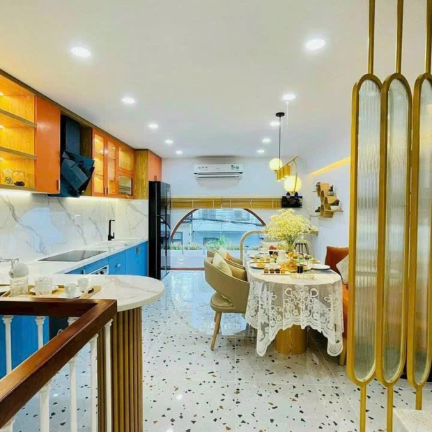 Gạch 80x80 Bóng Kính Terrazzo Trắng Hạt Nâu Xám P8814 Đẹp Hiện Đại 2026
