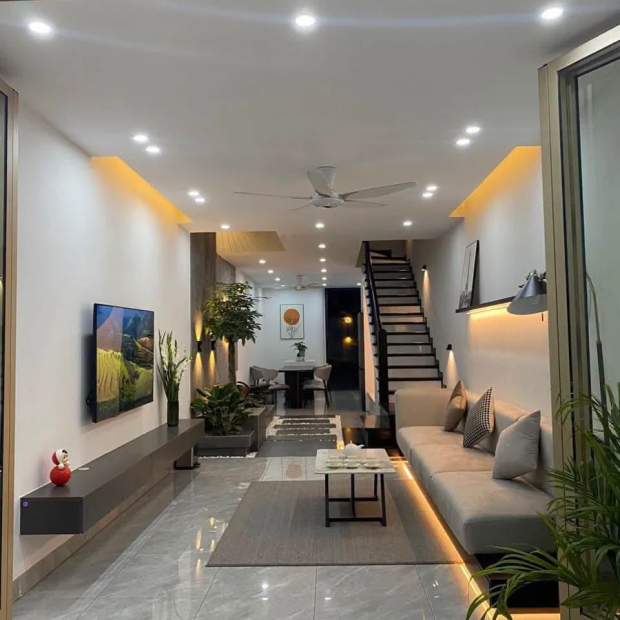 Gạch 80x80 Xám Sáng Vân Đá Bóng Kính MV803 – Mẫu Gạch Lát Nền Đẹp