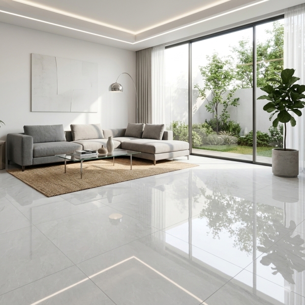 GẠCH BÓNG KÍNH 80X80 VÂN ĐÁ TRẮNG XÁM ĐẸP TPHCM