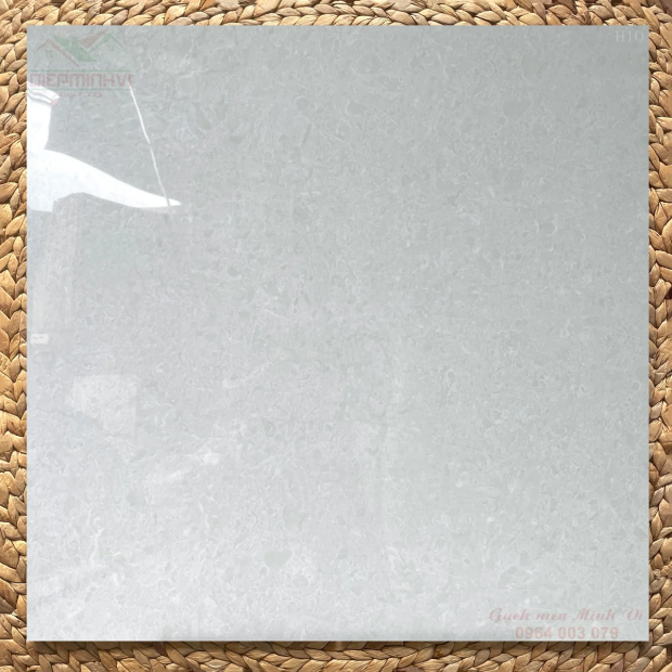 Gạch bóng kính 80x80 vân xà cừ màu trắng xám sang trọng H10