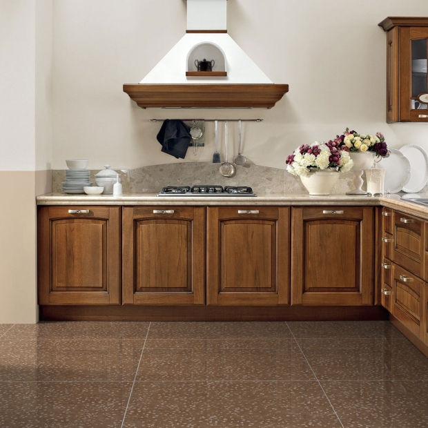 Gạch Lát Nền 80x80 Màu Nâu Be Bóng Kính Terrazzo TTC03 Sang Trọng