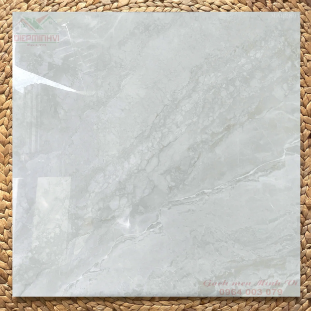 Gạch Viglacera 80x80 bóng kính vân đá xám sáng hiện đại Mar2801