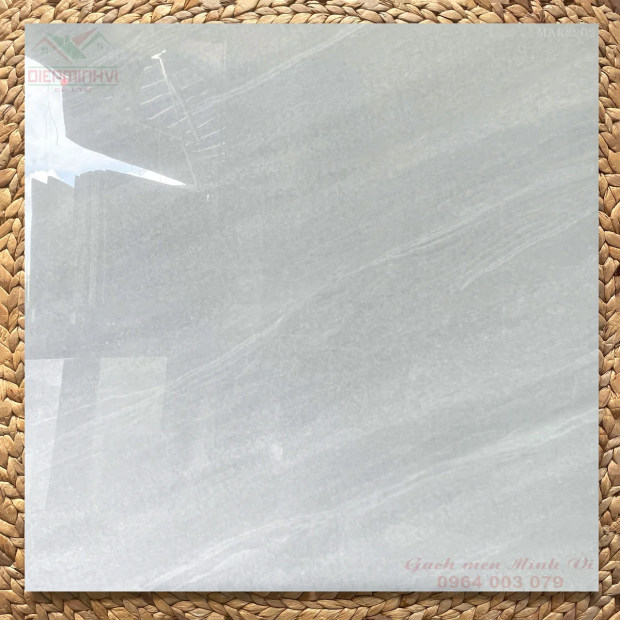 Gạch Viglacera 80x80 bóng kính vân đá xám trắng Mar2202 hiện đại