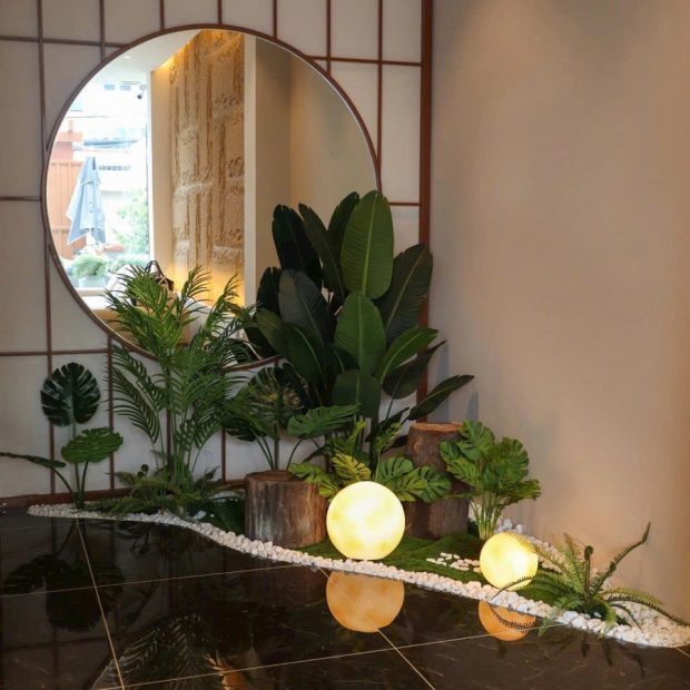 Gạch 80x80 bóng kính vân đá đen nâu P8819 lát nền Spa sang trọng