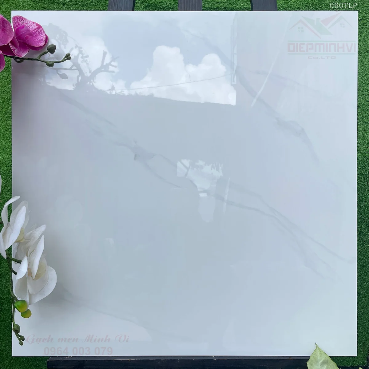 Gạch 80x80 trắng vân mây bóng kính MV860