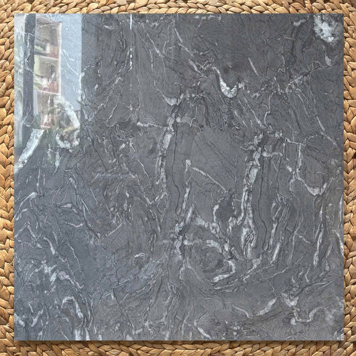 Gạch lát nền 80x80 màu xám P8806 bề mặt bóng kính cao cấp
