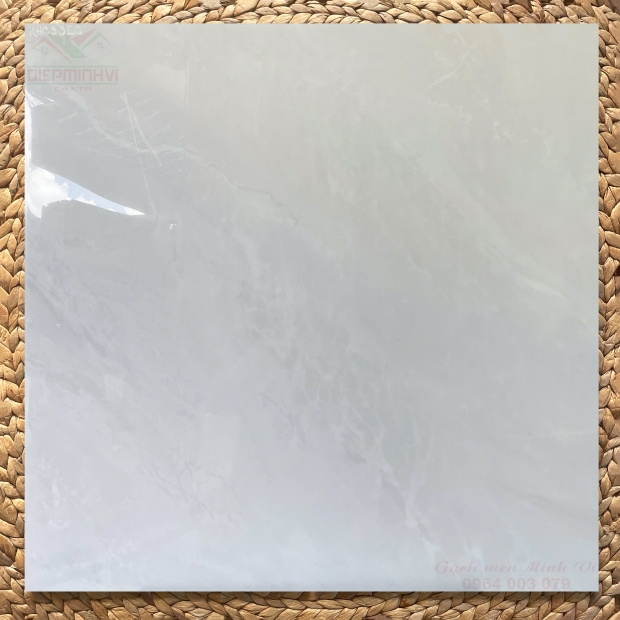 Gạch 80x80 bóng kính vân đá trắng xám 33EQ cao cấp lát nền hiện đại