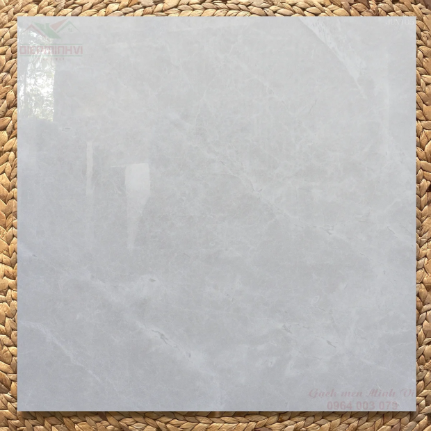 Gạch bóng kính 80x80 vân đá xám nhạt bề mặt sáng sang trọng Jun105
