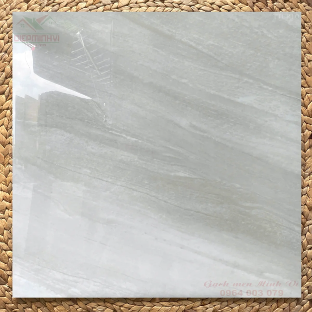 Gạch bóng kính 80x80 Viglacera GP883010 vân đá xám nhạt cao cấp