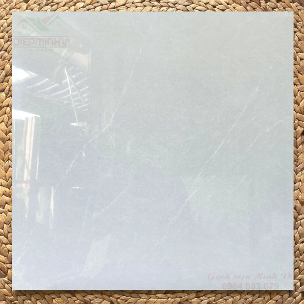 Gạch lót nền 80x80 bóng kiếng vân đá trắng MV613 sang trọng