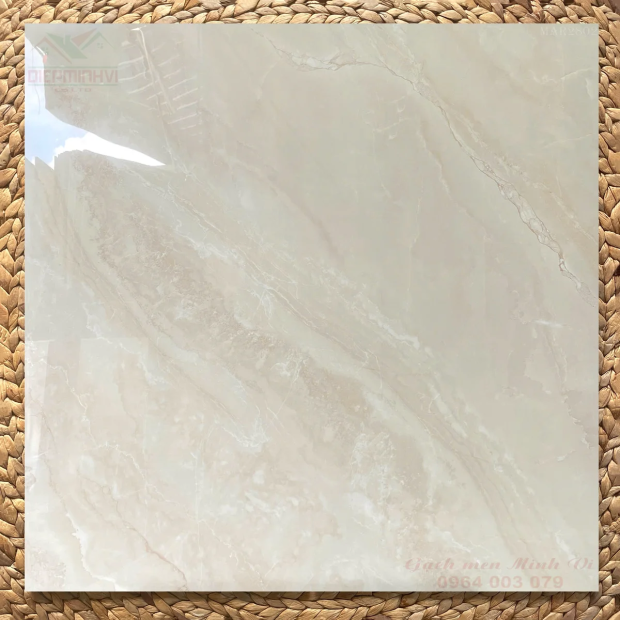 Gạch Viglacera 80x80 bóng kính vân đá vàng kem sang trọng mar2802