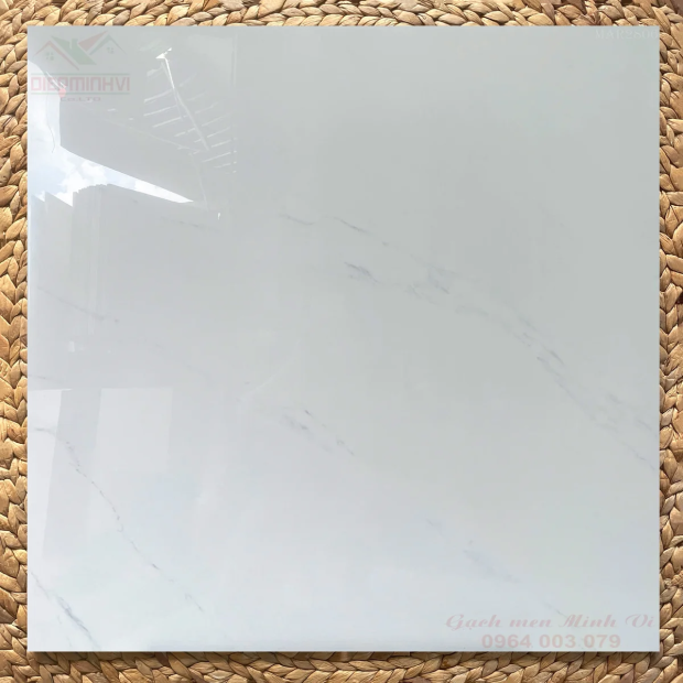 Gạch Viglacera 80x80 trắng vân khói bóng kính mar2806 sang trọng
